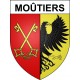 Moûtiers Sticker wappen, gelsenkirchen, augsburg, klebender aufkleber