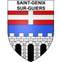 Pegatinas escudo de armas de Saint-Genix-sur-Guiers adhesivo de la etiqueta engomada