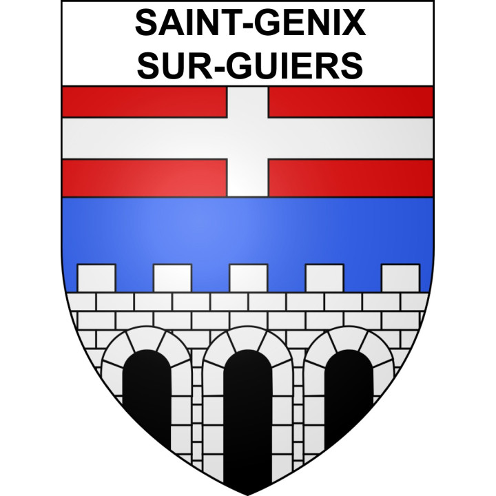 Saint-Genix-sur-Guiers Sticker wappen, gelsenkirchen, augsburg, klebender aufkleber