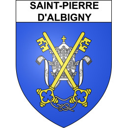 Pegatinas escudo de armas de Saint-Pierre-d'Albigny adhesivo de la etiqueta engomada