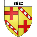 Séez 73 ville sticker blason écusson autocollant adhésif