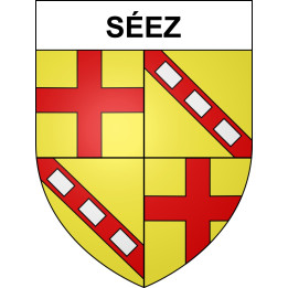 Pegatinas escudo de armas de Séez adhesivo de la etiqueta engomada