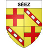 Pegatinas escudo de armas de Séez adhesivo de la etiqueta engomada