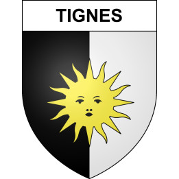 Tignes Sticker wappen, gelsenkirchen, augsburg, klebender aufkleber