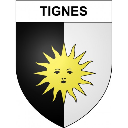Tignes 73 ville sticker blason écusson autocollant adhésif