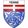 Pegatinas escudo de armas de Yenne adhesivo de la etiqueta engomada