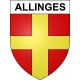 Pegatinas escudo de armas de Allinges adhesivo de la etiqueta engomada