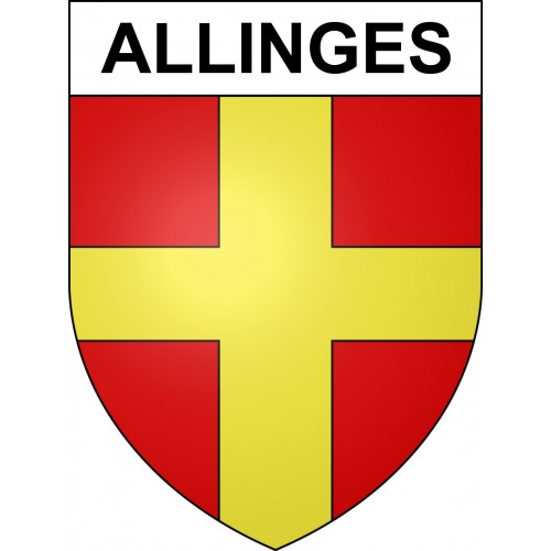 Pegatinas escudo de armas de Allinges adhesivo de la etiqueta engomada