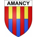 Pegatinas escudo de armas de Amancy adhesivo de la etiqueta engomada
