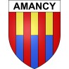 Pegatinas escudo de armas de Amancy adhesivo de la etiqueta engomada