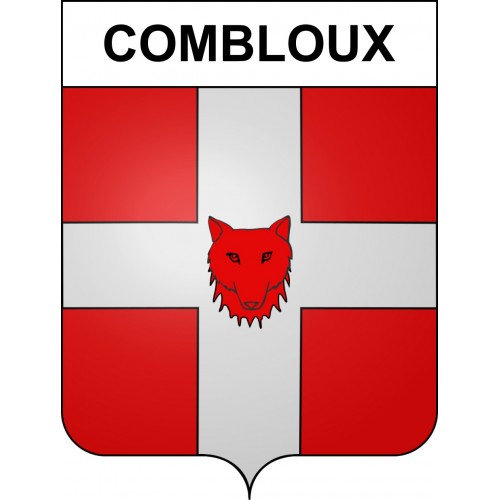 Combloux Sticker wappen, gelsenkirchen, augsburg, klebender aufkleber