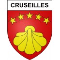 Cruseilles 74 ville sticker blason écusson autocollant adhésif