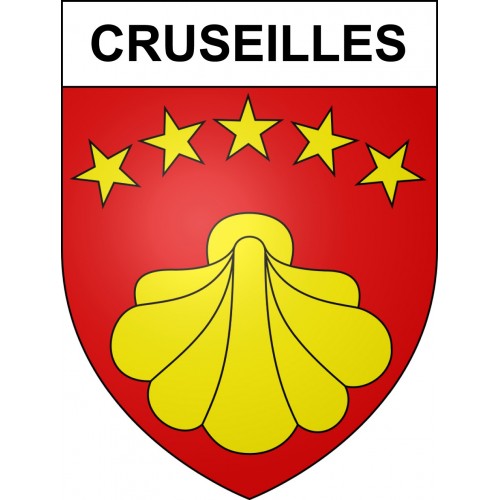 Cruseilles 74 ville sticker blason écusson autocollant adhésif