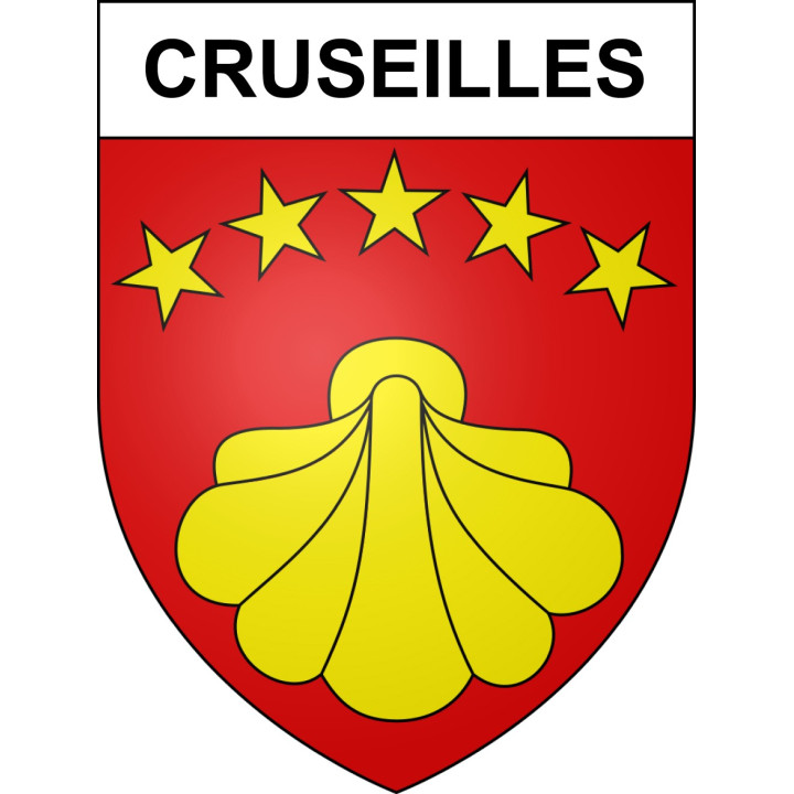 Stickers coat of arms Cruseilles adhesive sticker
