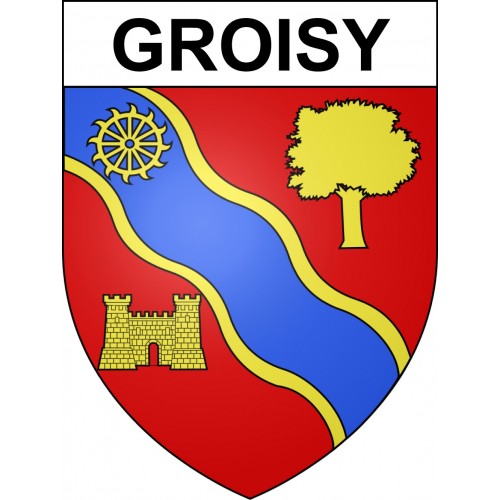 Groisy 74 ville sticker blason écusson autocollant adhésif