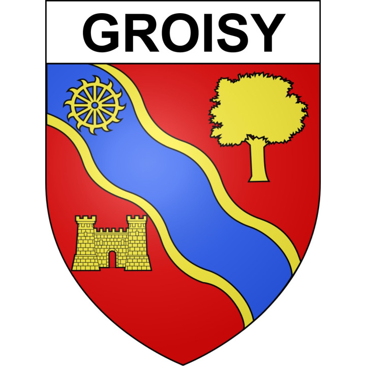 Groisy Sticker wappen, gelsenkirchen, augsburg, klebender aufkleber