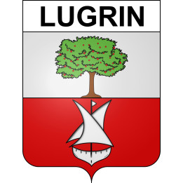 Pegatinas escudo de armas de Lugrin adhesivo de la etiqueta engomada