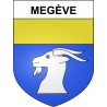 Megève 74 ville sticker blason écusson autocollant adhésif
