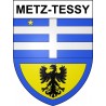 Pegatinas escudo de armas de Metz-Tessy adhesivo de la etiqueta engomada