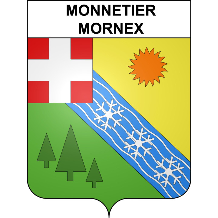 Monnetier-Mornex Sticker wappen, gelsenkirchen, augsburg, klebender aufkleber