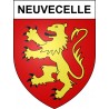 Pegatinas escudo de armas de Neuvecelle adhesivo de la etiqueta engomada