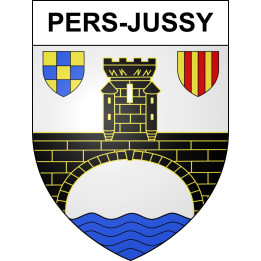 Stickers coat of arms Pers-Jussy adhesive sticker