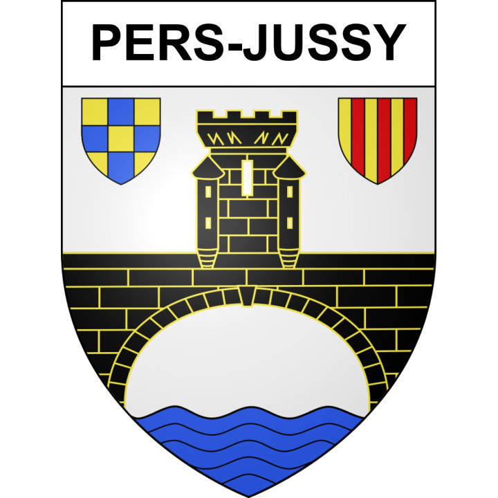 Pers-Jussy 74 ville sticker blason écusson autocollant adhésif