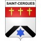 Pegatinas escudo de armas de Saint-Cergues adhesivo de la etiqueta engomada