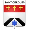 Pegatinas escudo de armas de Saint-Cergues adhesivo de la etiqueta engomada