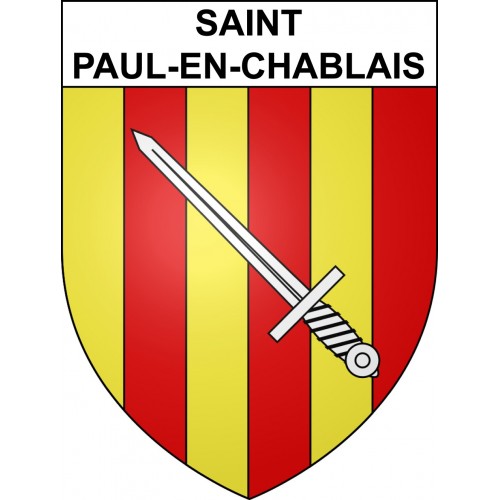 Saint-Paul-en-Chablais 74 ville sticker blason écusson autocollant adhésif