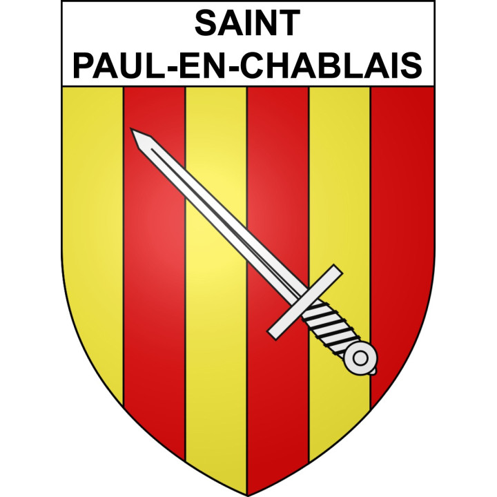 Saint-Paul-en-Chablais 74 ville sticker blason écusson autocollant adhésif