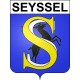 Seyssel Sticker wappen, gelsenkirchen, augsburg, klebender aufkleber