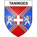 Pegatinas escudo de armas de Taninges adhesivo de la etiqueta engomada