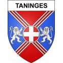 Taninges 74 ville sticker blason écusson autocollant adhésif