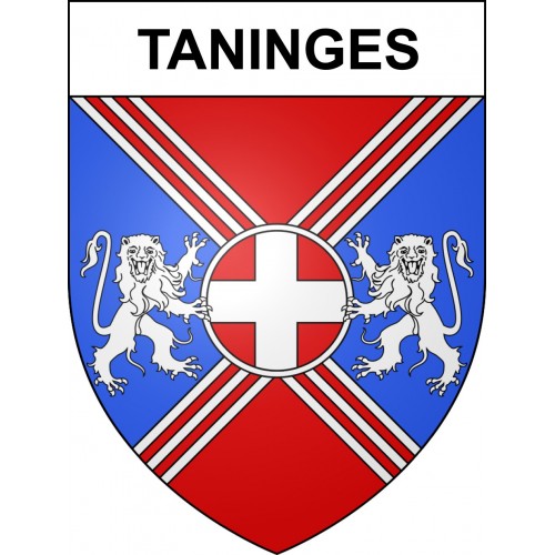 Pegatinas escudo de armas de Taninges adhesivo de la etiqueta engomada