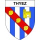Pegatinas escudo de armas de Thyez adhesivo de la etiqueta engomada