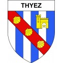 Thyez 74 ville sticker blason écusson autocollant adhésif