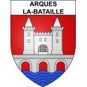 Arques-la-Bataille 76 ville sticker blason écusson autocollant adhésif