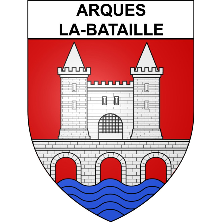 Arques-la-Bataille 76 ville sticker blason écusson autocollant adhésif