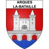 Stickers coat of arms Arques-la-Bataille adhesive sticker