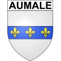 Aumale 76 ville sticker blason écusson autocollant adhésif