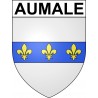 Aumale 76 ville sticker blason écusson autocollant adhésif
