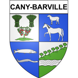 Cany-Barville 76 ville sticker blason écusson autocollant adhésif