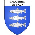 Caudebec-en-Caux 76 ville sticker blason écusson autocollant adhésif