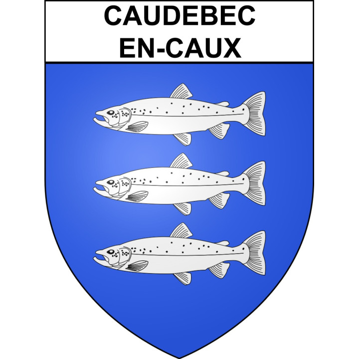 Caudebec-en-Caux 76 ville sticker blason écusson autocollant adhésif