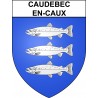Caudebec-en-Caux 76 ville sticker blason écusson autocollant adhésif