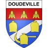 Doudeville 76 ville sticker blason écusson autocollant adhésif