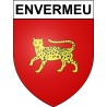 Pegatinas escudo de armas de Envermeu adhesivo de la etiqueta engomada