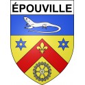 épouville 76 ville sticker blason écusson autocollant adhésif