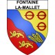 Pegatinas escudo de armas de Fontaine-la-Mallet adhesivo de la etiqueta engomada